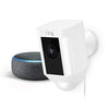 Image of Ring Spotlight Cam Wired: Plugged-in HD security camera with built-in spotlights, two-way talk and a siren alarm, White, Works with Alexa: Amazon Devices