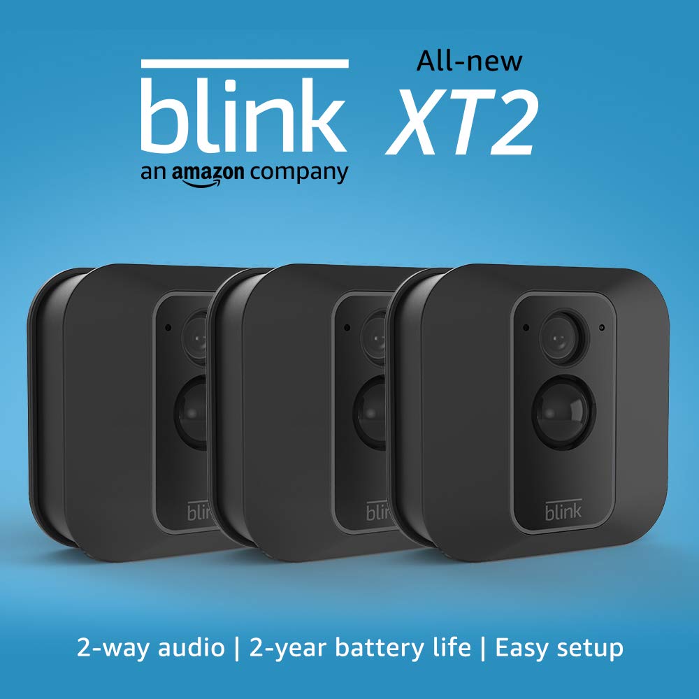 All-new Blink XT2 Outdoor/Indoor Smart Security Camera with cloud storage included, 2-way audio, 2-year battery life – 2 camera kit