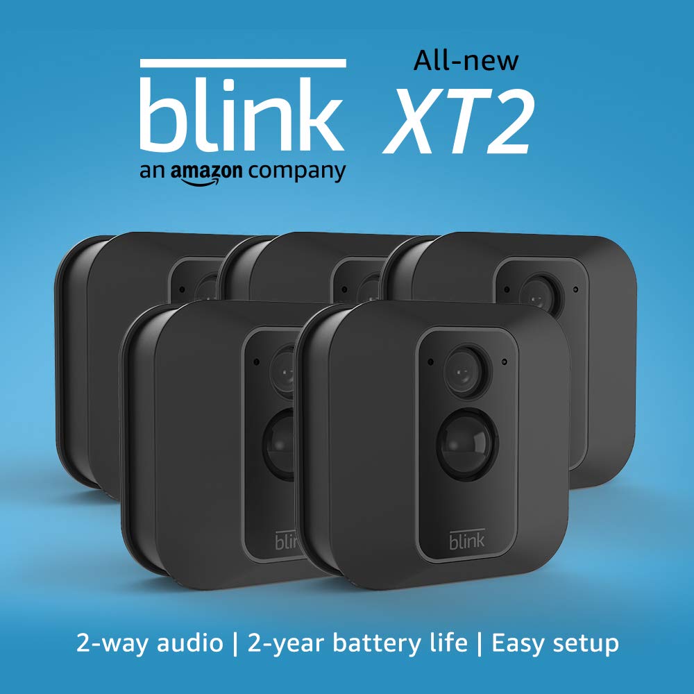 All-new Blink XT2 Outdoor/Indoor Smart Security Camera with cloud storage included, 2-way audio, 2-year battery life – 2 camera kit
