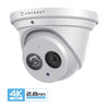 Image of Amcrest UltraHD 4K (8MP) Outdoor Security IP Turret PoE Camera, 3840x2160, 164ft NightVision, 2.8mm Lens, IP67 Weatherproof, MicroSD Recording (128GB), White (IP8M-T2499EW)