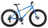 Image of Mongoose Dolomite Fat Tire Mountain Bike, Featuring 17-Inch/Medium High-Tensile Steel Frame, 7-Speed Shimano Drivetrain, Mechanical Disc Brakes, and 26-Inch Wheels, Light Blue, Navy Blue, and Red