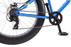 Image of Mongoose Dolomite Fat Tire Mountain Bike, Featuring 17-Inch/Medium High-Tensile Steel Frame, 7-Speed Shimano Drivetrain, Mechanical Disc Brakes, and 26-Inch Wheels, Light Blue, Navy Blue, and Red