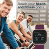 Image of Fitbit Versa 2 Health & Fitness Smartwatch with Heart Rate, Music, Alexa Built-in, Sleep & Swim Tracking, Bordeaux/Copper Rose, One Size (S & L Bands Included)