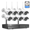 Image of 【3TB HDD Pre-Install 】 8 Channel HD 1080P Wireless IP Camera System/IP Security Camera System 8Pcs 2.0 Megapixel 1080P Wireless IR Bullet Camera,Indoor/Outdoor,WiFi 8CH Home Security System HisEEu