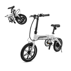 SwagCycle EB-5 Pro Lightweight and Aluminum Folding EBike with Pedals, Power Assist, and 36V Lithium Ion Battery; Electric Bike with 14 inch Wheels and 250W Hub Motor