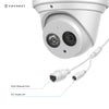 Image of Amcrest UltraHD 4K (8MP) Outdoor Security IP Turret PoE Camera, 3840x2160, 164ft NightVision, 2.8mm Lens, IP67 Weatherproof, MicroSD Recording (128GB), White (IP8M-T2499EW)