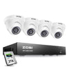 Image of ZOSI Home Security Camera System 8 Channel, 1080p Lite Surveillance DVR Recorder with Hard Drive 1TB and (8) HD 720p Weatherproof CCTV Camera Outdoor/Indoor,Remote Access and Motion Detection