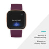 Image of Fitbit Versa 2 Health & Fitness Smartwatch with Heart Rate, Music, Alexa Built-in, Sleep & Swim Tracking, Bordeaux/Copper Rose, One Size (S & L Bands Included)