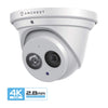 Image of Amcrest UltraHD 4K (8MP) Outdoor Security IP Turret PoE Camera, 3840x2160, 164ft NightVision, 2.8mm Lens, IP67 Weatherproof, MicroSD Recording (128GB), White (IP8M-T2499EW)