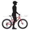 Image of Mongoose Dolomite Fat Tire Mountain Bike, Featuring 17-Inch/Medium High-Tensile Steel Frame, 7-Speed Shimano Drivetrain, Mechanical Disc Brakes, and 26-Inch Wheels, Light Blue, Navy Blue, and Red