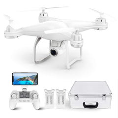 Potensic T25 GPS Drone, FPV RC Drone with Camera 1080P HD WiFi Live Video, Auto Return Home, Altitude Hold, Follow Me, 2 Batteries and Carrying Case