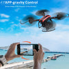 Image of SANROCK X105W Drones with Camera for Adults 720P HD WiFi Real-time Video Feed. Long Flying Time 17Mins, Altitude Hold, Gravity Sensor, Route Made, One Key Take Off/Landing, Great Gifts for Boys.