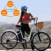 Image of NAKTO 26" 250W Cargo Electric Bicycle Sporting Shimano 6 Speed Gear EBike Brushless Gear Motor with Removable Waterproof Large Capacity 36V10A Lithium Battery and Battery Charger