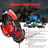 Image of BENGOO Stereo Gaming Headset for PS4, PC, Xbox One Controller, Noise Cancelling Over Ear Headphones Mic, LED Light, Bass Surround, Soft Memory Earmuffs for Laptop Mac Nintendo Switch Games -Red