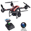 Image of SANROCK X105W Drones with Camera for Adults 720P HD WiFi Real-time Video Feed. Long Flying Time 17Mins, Altitude Hold, Gravity Sensor, Route Made, One Key Take Off/Landing, Great Gifts for Boys.