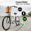 Image of NAKTO 26" 250W Cargo Electric Bicycle Sporting Shimano 6 Speed Gear EBike Brushless Gear Motor with Removable Waterproof Large Capacity 36V10A Lithium Battery and Battery Charger