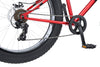 Image of Mongoose Dolomite Fat Tire Mountain Bike, Featuring 17-Inch/Medium High-Tensile Steel Frame, 7-Speed Shimano Drivetrain, Mechanical Disc Brakes, and 26-Inch Wheels, Light Blue, Navy Blue, and Red